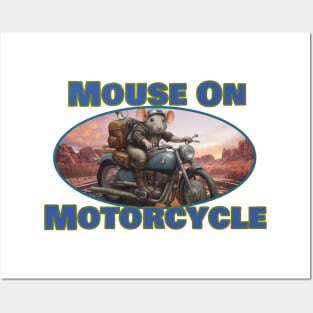 Mouse on Motorcycle Posters and Art